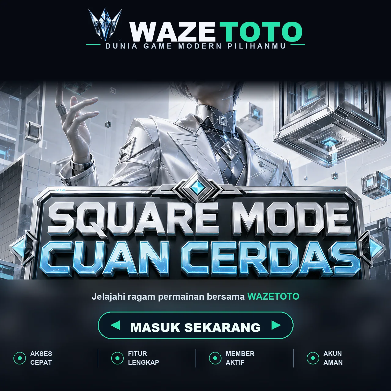Banner resmi WAZETOTO untuk panduan pola spin slot gacor dan maxwin di klik daring